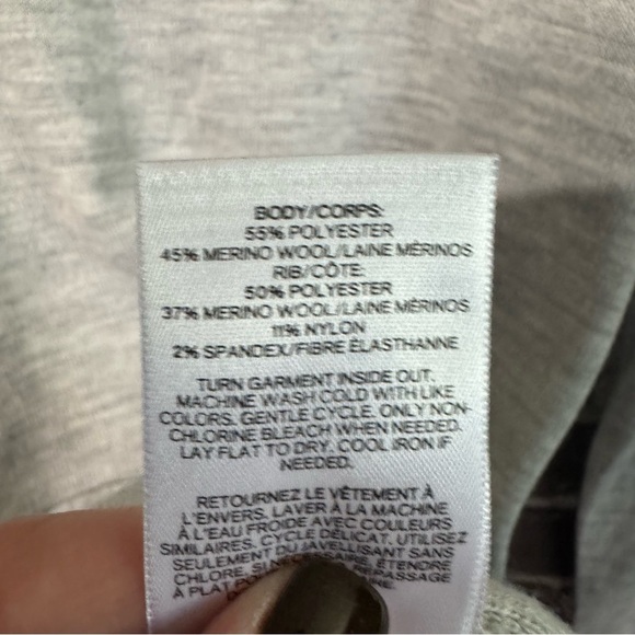 NWT Express mock neck turtleneck sweater gray merino wool blend - Picture 10 of 12